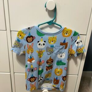 Little Sleepies Birthday Animals tee shirt
